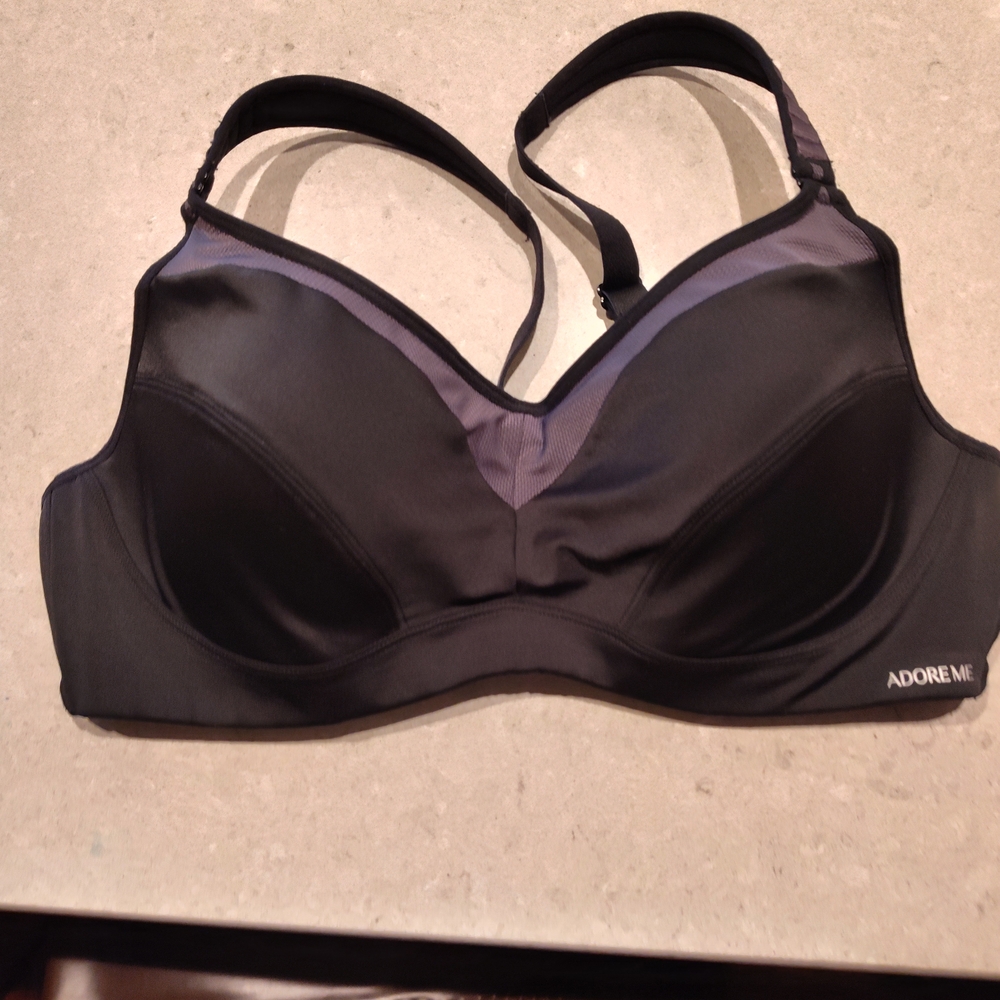 Adore Me Black and Gray Women's Bra